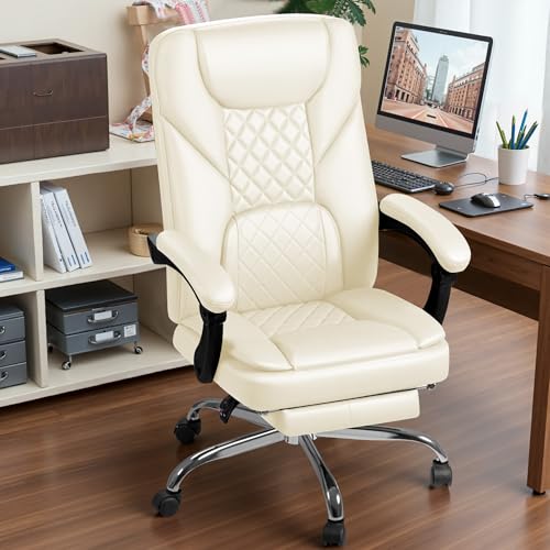 Big and Tall Office Chair with Footrest for Managers: 400LBS Capacity