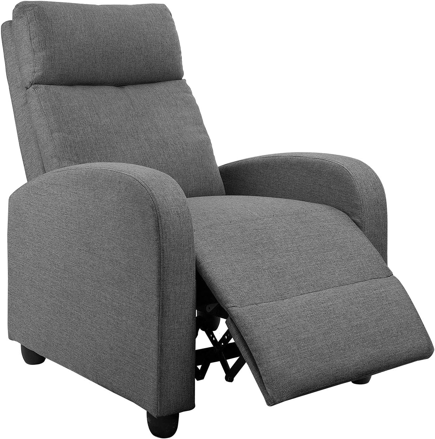 Modern Living Room Recliner Chair in Aurora Grey Color